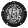 San Diego Customs EASY ハーレーM8ツーリング用ダービーカバー ステルスブラック-01
