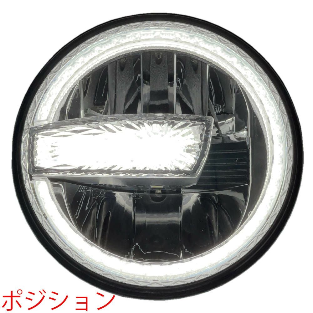 リフレクターLED 7インチ・ヘッドライト ブラック-05