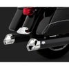 Vance & Hines MONSTER V・ハーレーM8ツーリング用スリップオンマフラー ブラック/クロームエンド-01
