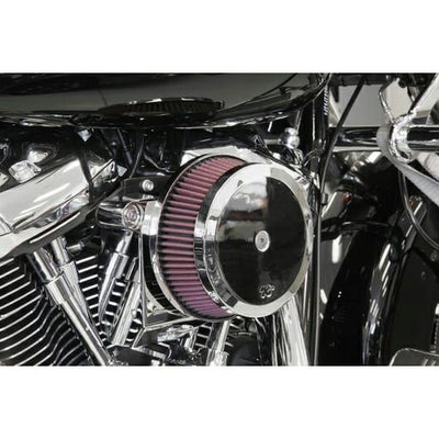 K&N Street Metal・ハーレーM8用ハイフローエアクリ―ナー クローム 