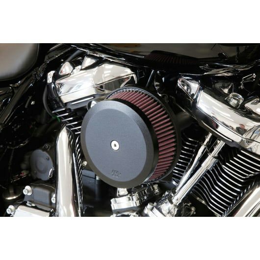 K&N エアクリーナー ブラック M8 ミルウォーキーエイト　ソフテイル K&N Street Metal・ハーレーM8用ハイフローエアクリ―ナー ブラック