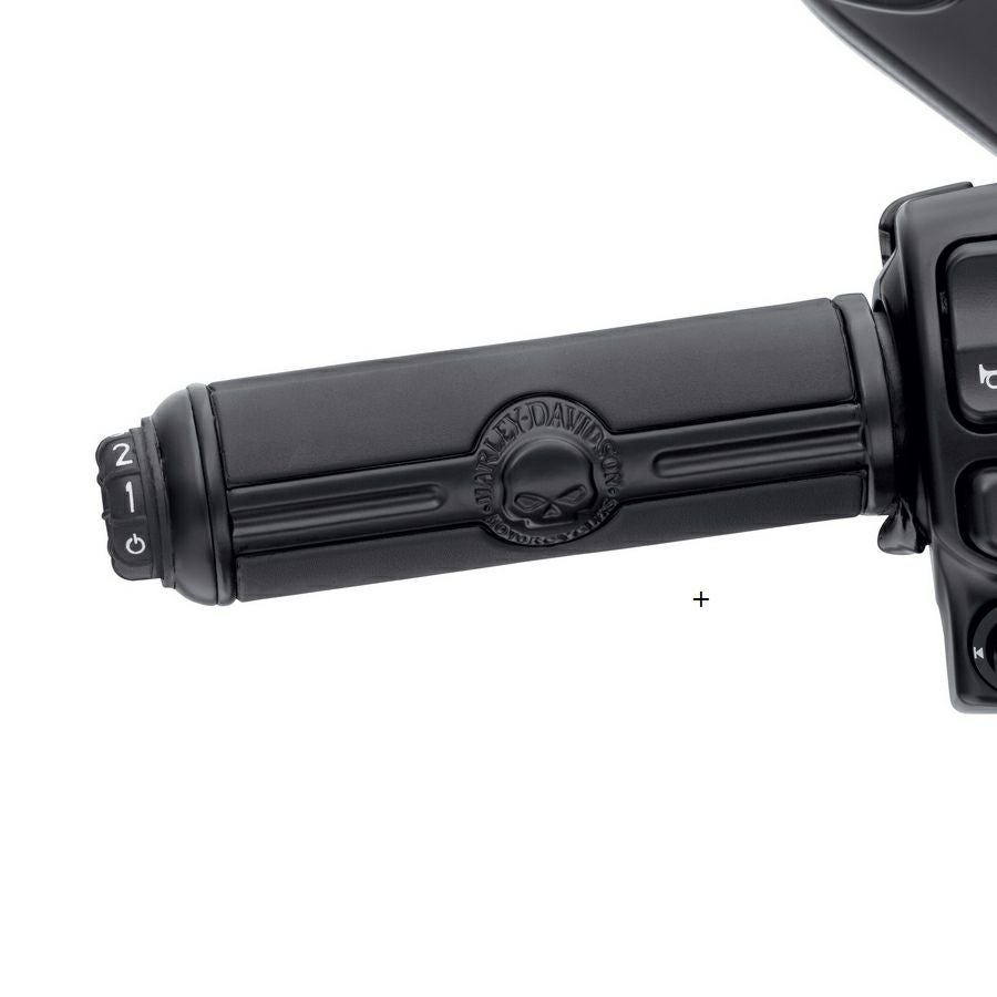 クローム＆ラバー エアフロー・ヒーテッドハンドグリップ |ハーレー