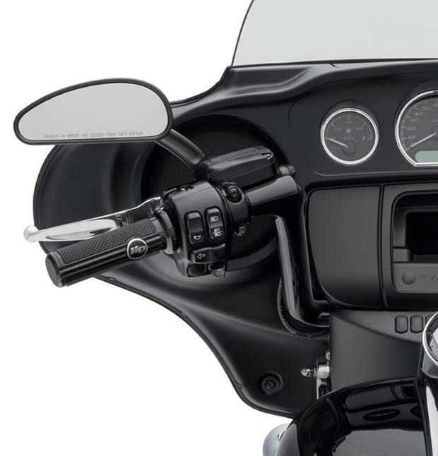 ハーレー純正☆ヒューズド ハンドルバー ロー グロスブラック ハーレー