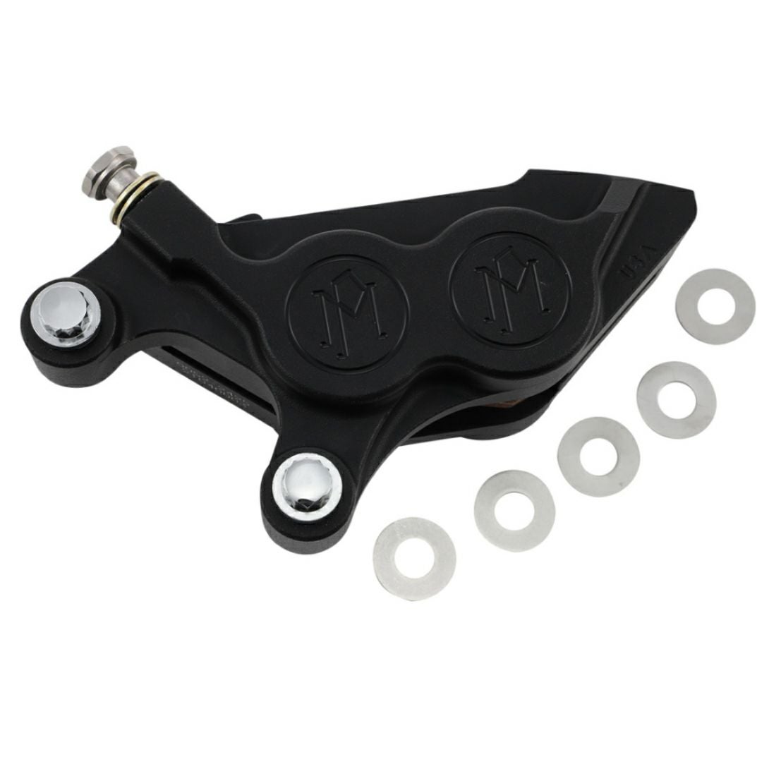 Performance Machine ハーレー・11.8インチローター用 4ピストンキャリパー フロント/左 ブラックOPS-02