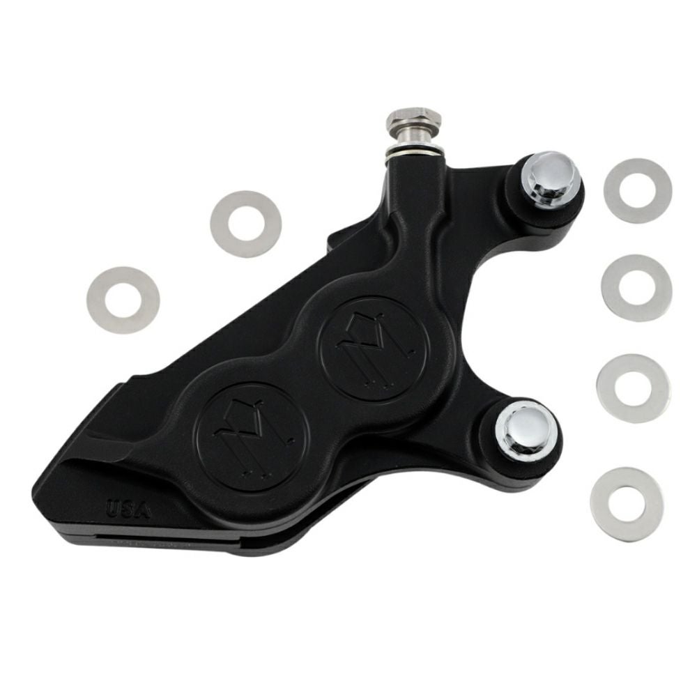 Performance Machine ハーレー・11.8インチローター用 4ピストンキャリパー フロント/右 ブラックOPS-02