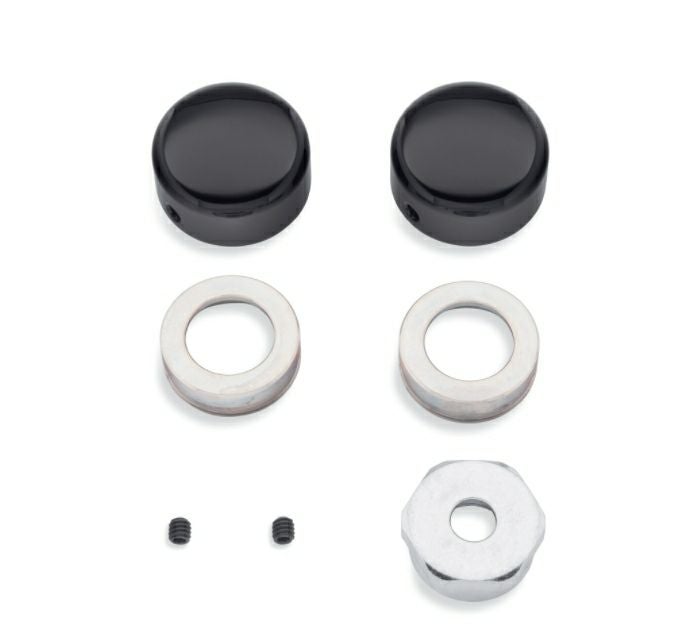 リアアクスルナットカバーキット ビレット グロスブラック-02