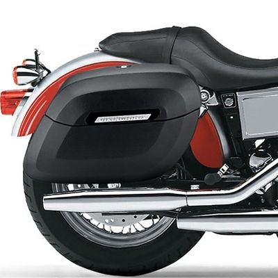 サドルバッグ(ハーレー用) FXDL用ハードサドルバッグ Raven エクストララージ グロスブラック