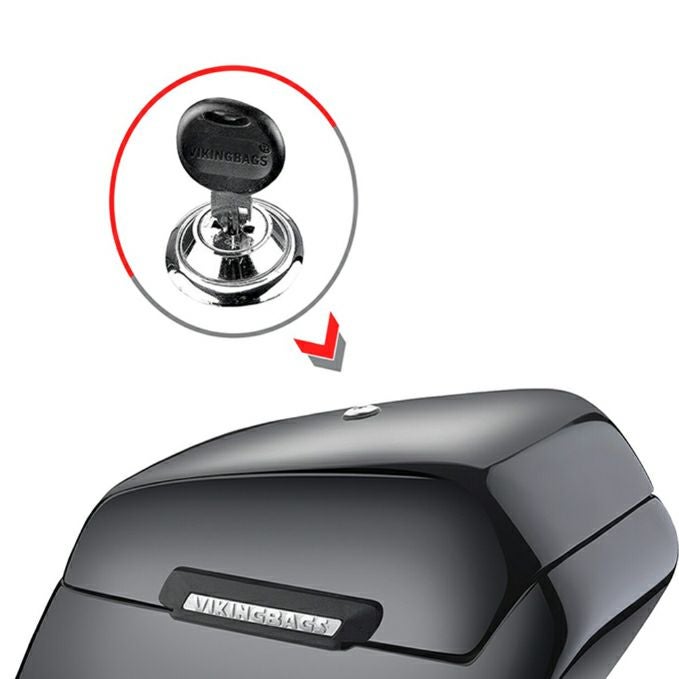 ハーレー・FXDL用 Baldur エクストララージハードサドルバッグ グロスブラック Viking Bags-05