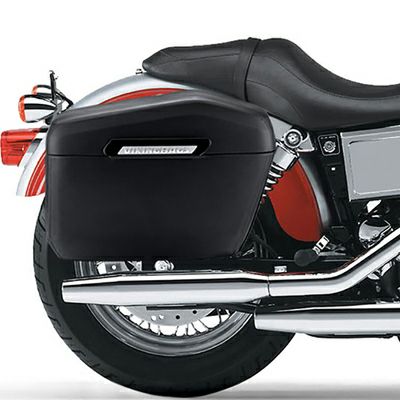 ハーレー・FXDL用 Lamellar レザーカバード・ラージハードサドルバッグ Viking Bags-01