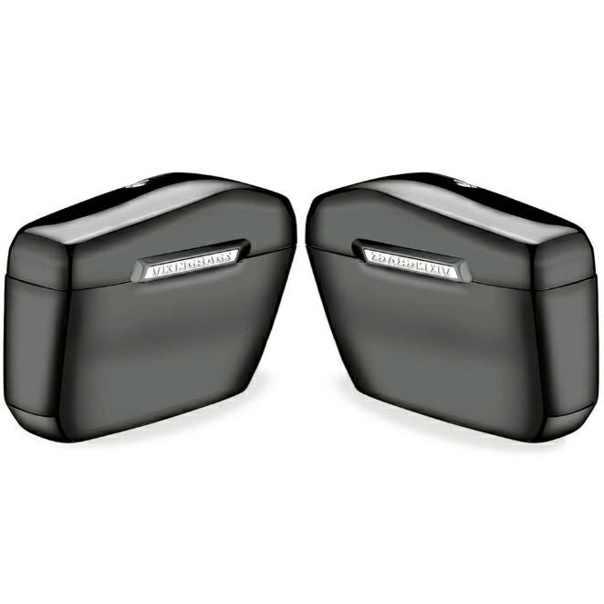 ハーレー・FXDL用 Lamellar ラージハードサドルバッグ グロスブラック Viking Bags-04