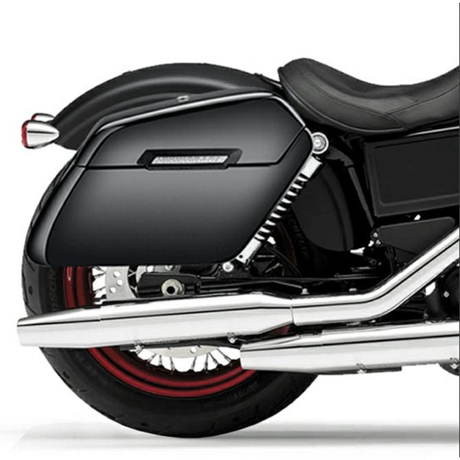 ハーレー・FXDB用 Baldur エクストララージ ハードサドルバッグ グロスブラック Viking Bags-01