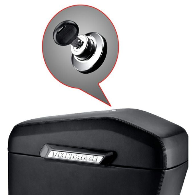 ハーレー・FXDB用 Lamellar レザーカバード・ラージ ハードサドルバッグ Viking Bags-05