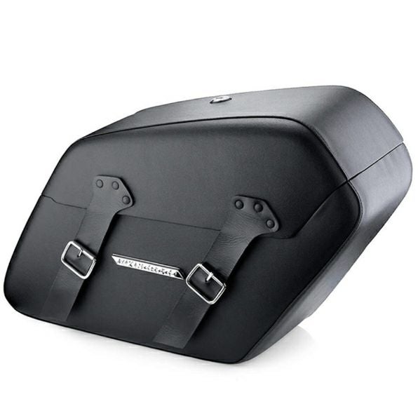 ハーレー・FXBB用 Baldur レザーカバード・XL ハードサドルバッグ グロスブラック Viking Bags-03