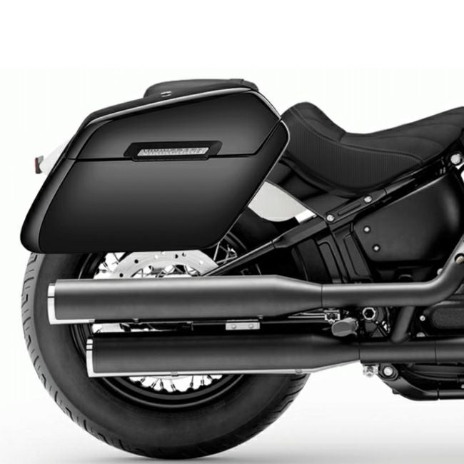 ハーレー・FXBB用 Baldur エクストララージ・ハードサドルバッグ グロスブラック Viking Bags-01