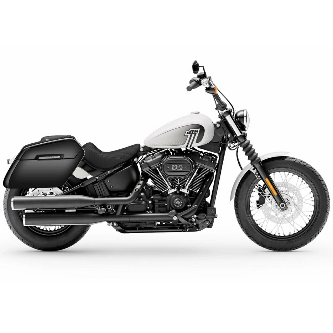 ハーレー・FXBB用 Baldur エクストララージ・ハードサドルバッグ グロスブラック Viking Bags-02