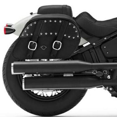 ハーレー・FXBB用 Slanted・ラージレザーサドルバッグ(スタッド付) Viking Bags-01