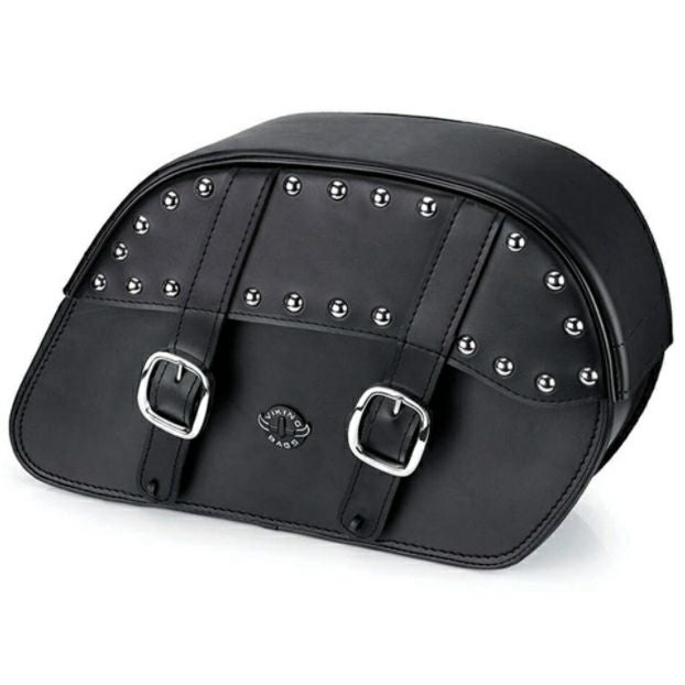 ハーレー・FXBB用 Slanted・ラージレザーサドルバッグ(スタッド付) Viking Bags-03
