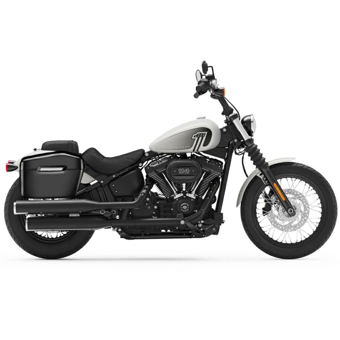 ハーレー・FXBB用 Lamellar ラージ ハードサドルバッグ グロスブラック Viking Bags-02