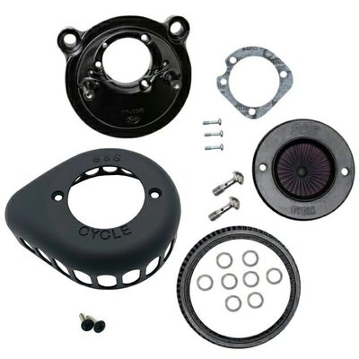 S&S ステルスエアクリーナー用 ティアドロップ カバー単体 ブラック 