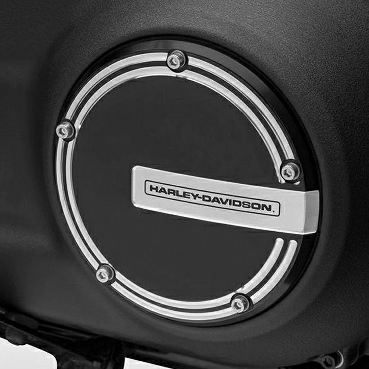 ハーレー M8 Softail用 エンパイア ダービーカバー ブラック/シルバー-01