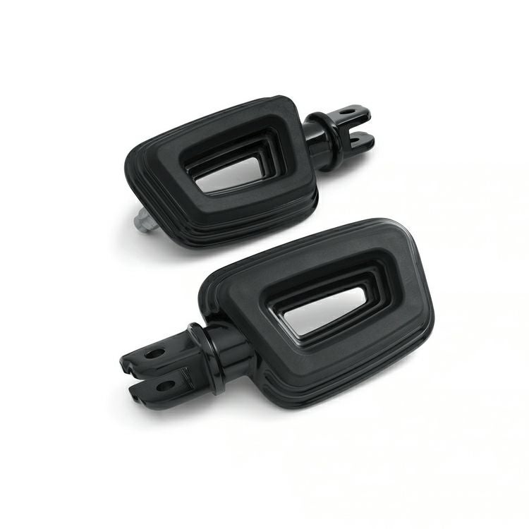 ハーレー FLSB、FXBB、FXLR、FXBR、FXST用 エンパイア ラージライダーフットペグ ブラック-02