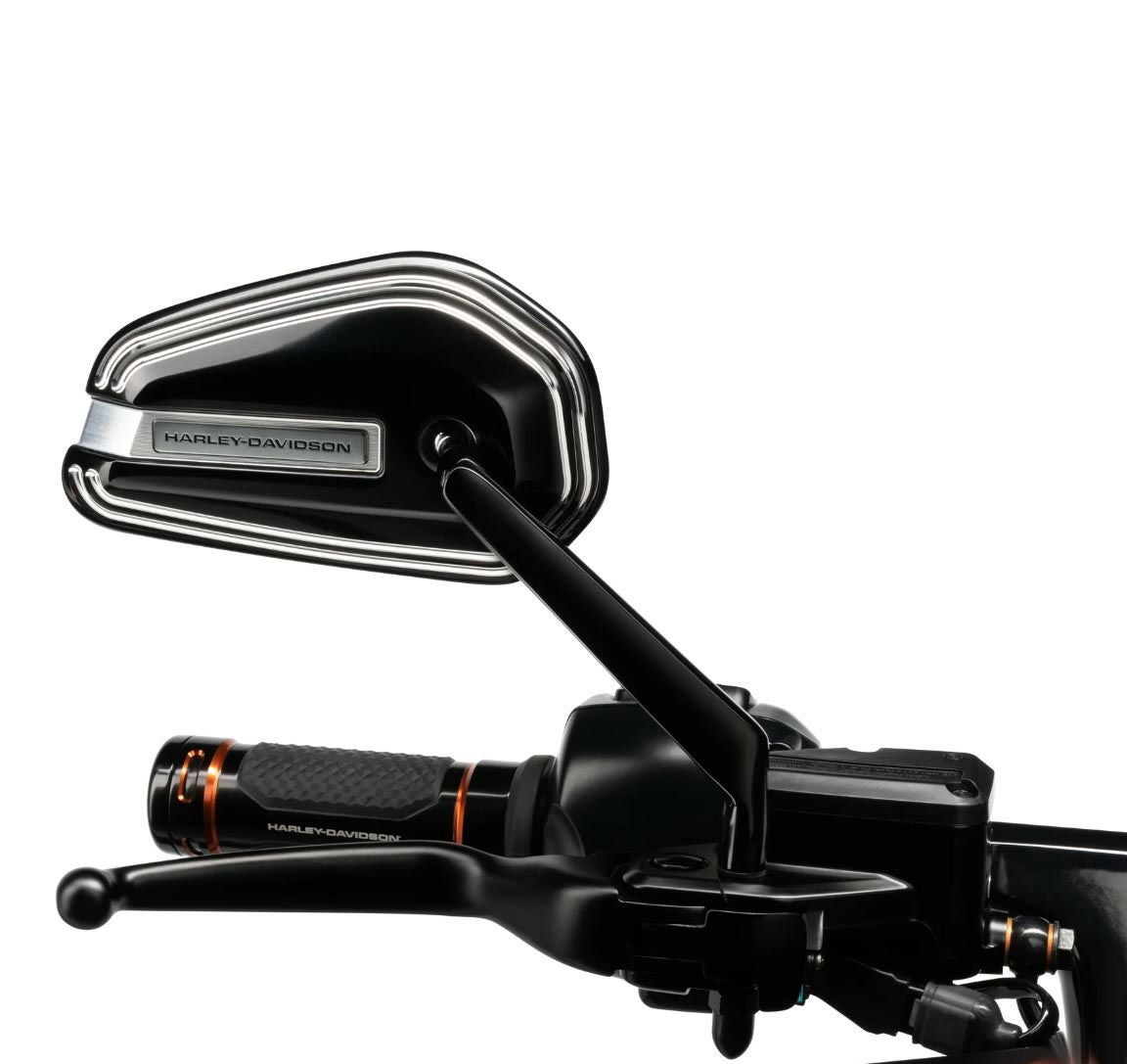 ハーレー用 エンパイア ミラーセット ブラック/シルバー-01