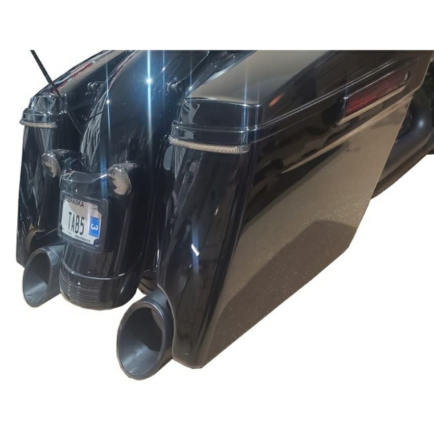 ハーレー M8ツーリング 5インチ径スリップオンマフラー ブラック