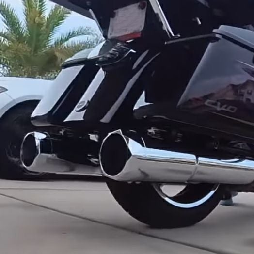 ハーレーM8ツーリング 5インチ径スリップオンマフラー クローム