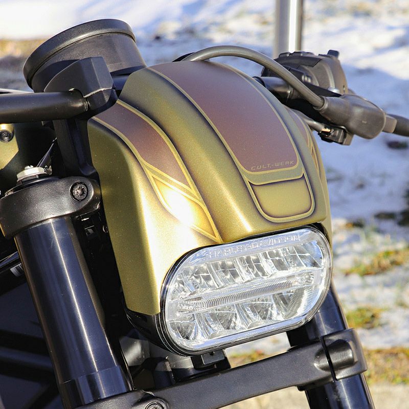 Cult Werk スポーツスターS NRSスタイル ヘッドライトマスク(未塗装