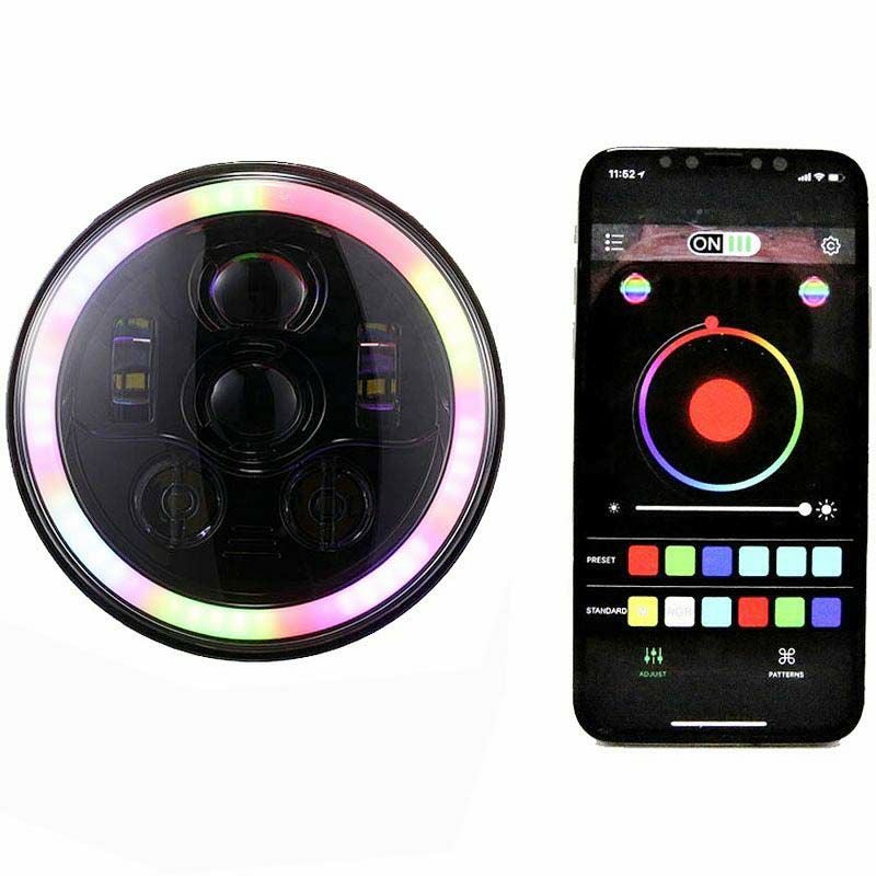 SALE】クリアキン Orbit Vision 7インチLEDヘッドライト ホワイトHALO
