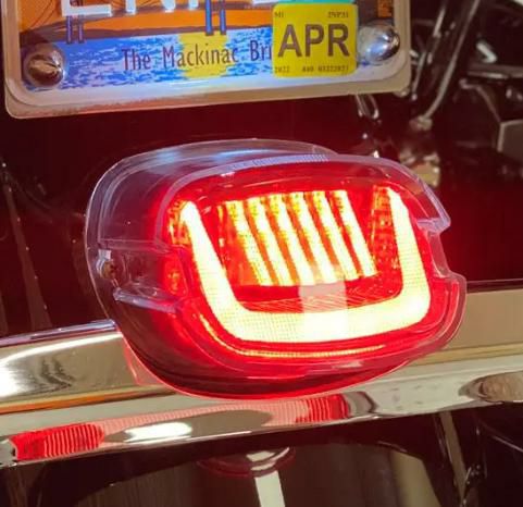 レイバック LEDテールランプ スモークxクリア |ハーレーパーツ専門店