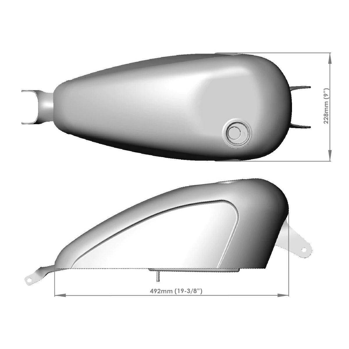 Rough Crafts Iron Guerilla タンク(EFI用) 【スポーツスター】 9