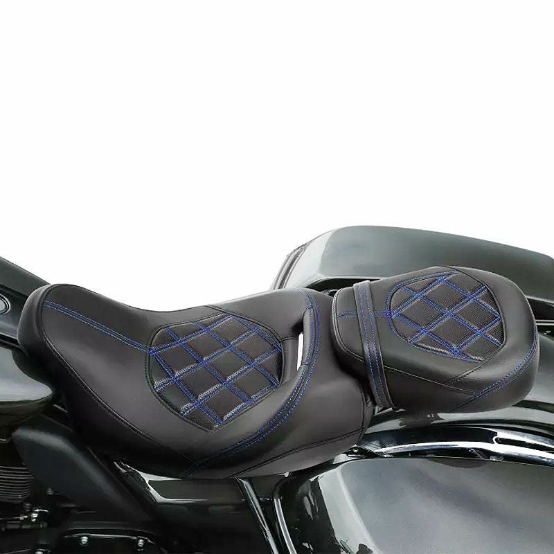 スティーブ　ツーショ　2枚 ロープロファイル シートセット ブルーダブルダイアモンドステッチ