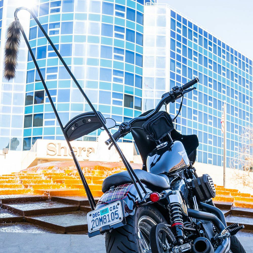 PAUGHCO Upsweep フィッシュテールマフラー ブラック スポーツスター