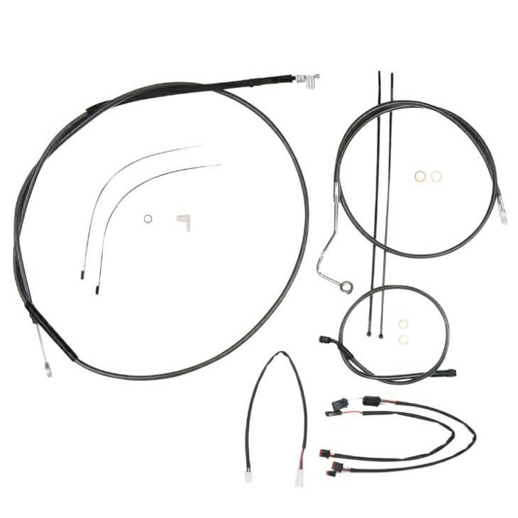 ハーレーダイナ　BURLY/12〜14インチエイプ対応　ケーブルキット Burly Brand B30-1002 - 14 Handlebar Cable Kit for Harley-Davidson