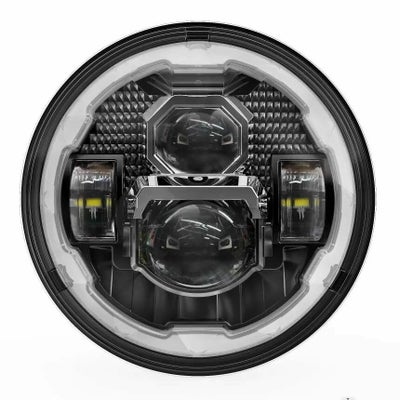 クリアキン Orbit Vision 7インチLEDヘッドライト ホワイトHALOリング 