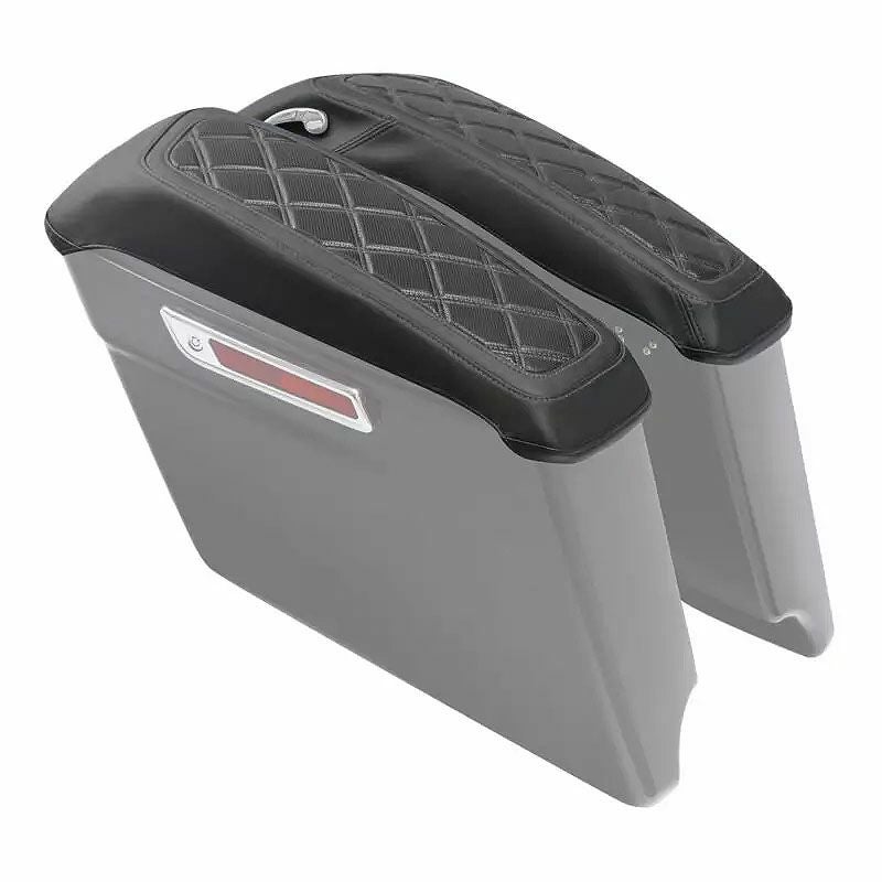 【値下げ】マスタング製Harley-Davidson サドルバッグリッドカバー Mustang サドルバッグ リッドカバー スタッド入り クローム |ハーレー