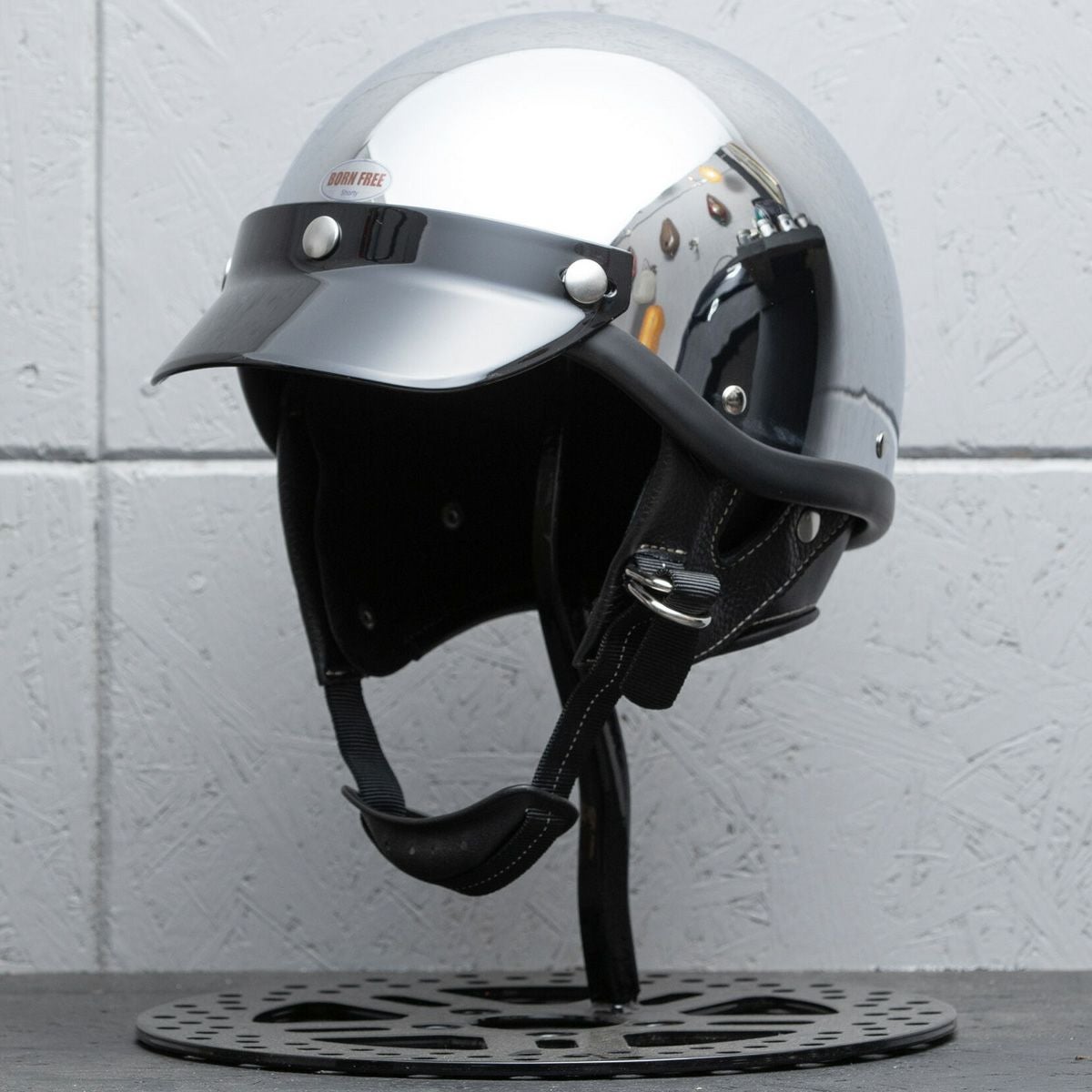  【限定カラー】BORN FREE SHORTY ハーフヘルメット クローム M/L 