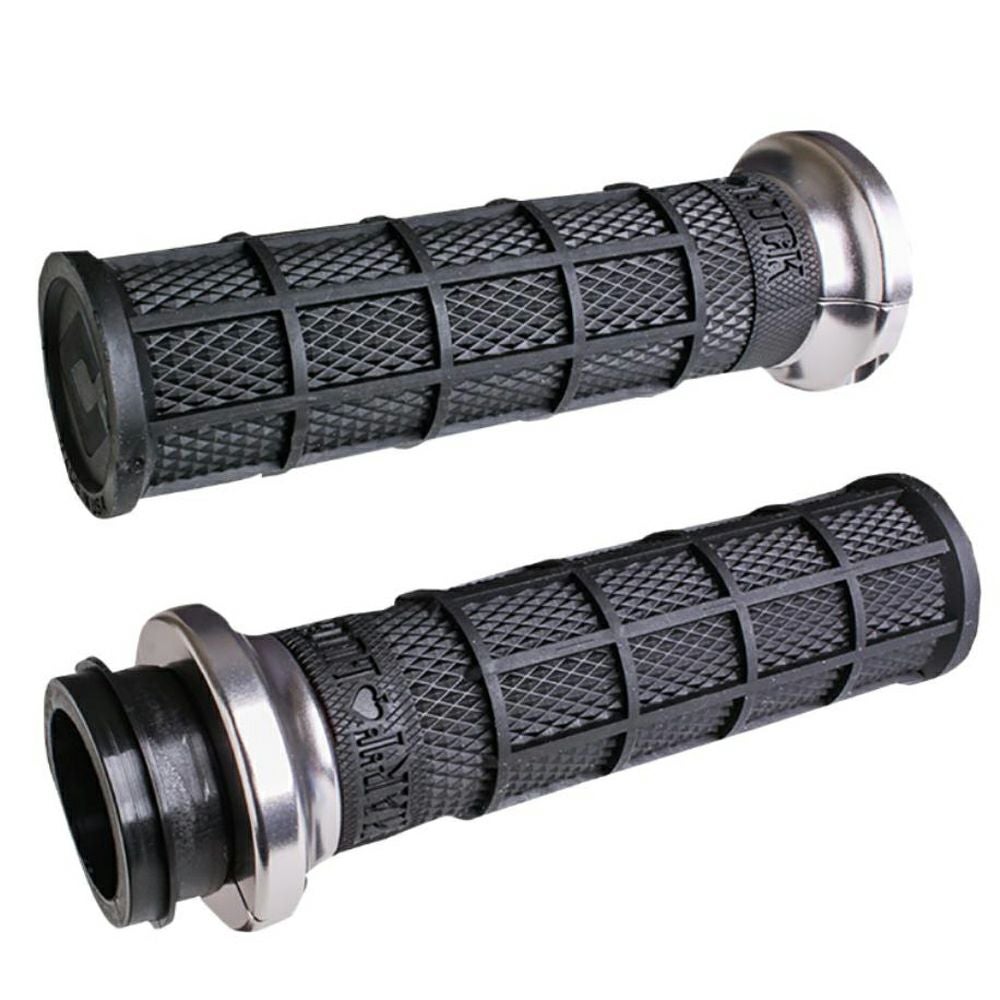 VANS Vツインロックオングリップ ケーブルスロットル用 グラファイト