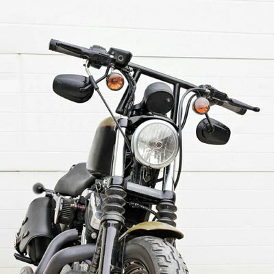 Biltwell ウィンドウハンドルバー ディンプル付 クローム |ハーレー 