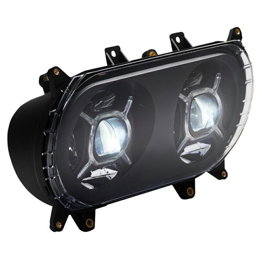 極美品 HOGWORKZ製 ハーレー LED ヘッドライト Hogworkz 7 Led Goldtooth Headlight For Harley-davidson