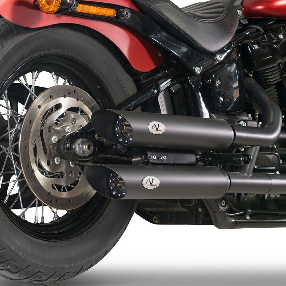 S&S スリップオンマフラー スラッシュカット ブラック |ハーレーパーツ