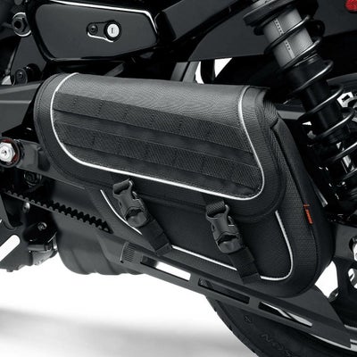 RH1250S、RH975 シングルサイド スイングアームバッグ ブラックレザー 