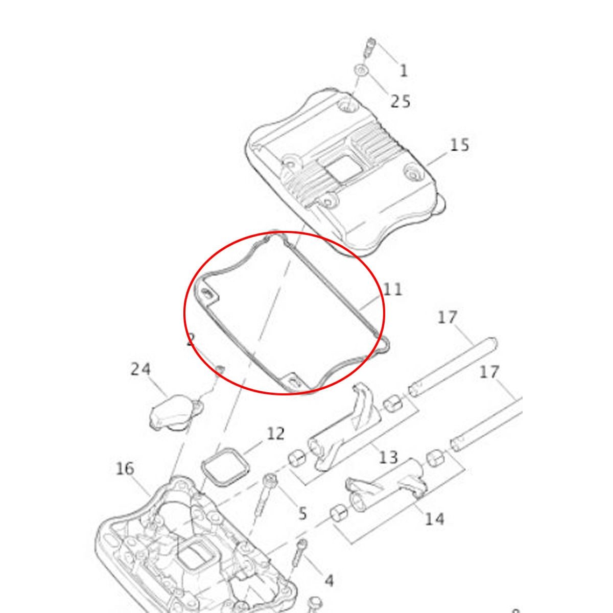 スポーツスター ロアーロッカーカバーガスケット 【NEO FACTORY】02