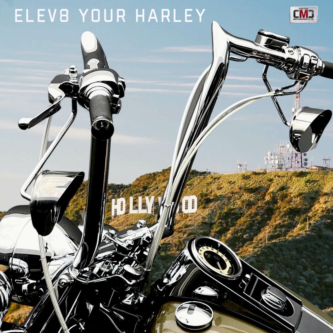 ソフテイル ロードキング ELEV8 ハンドルバー 18インチ クローム CMC 2