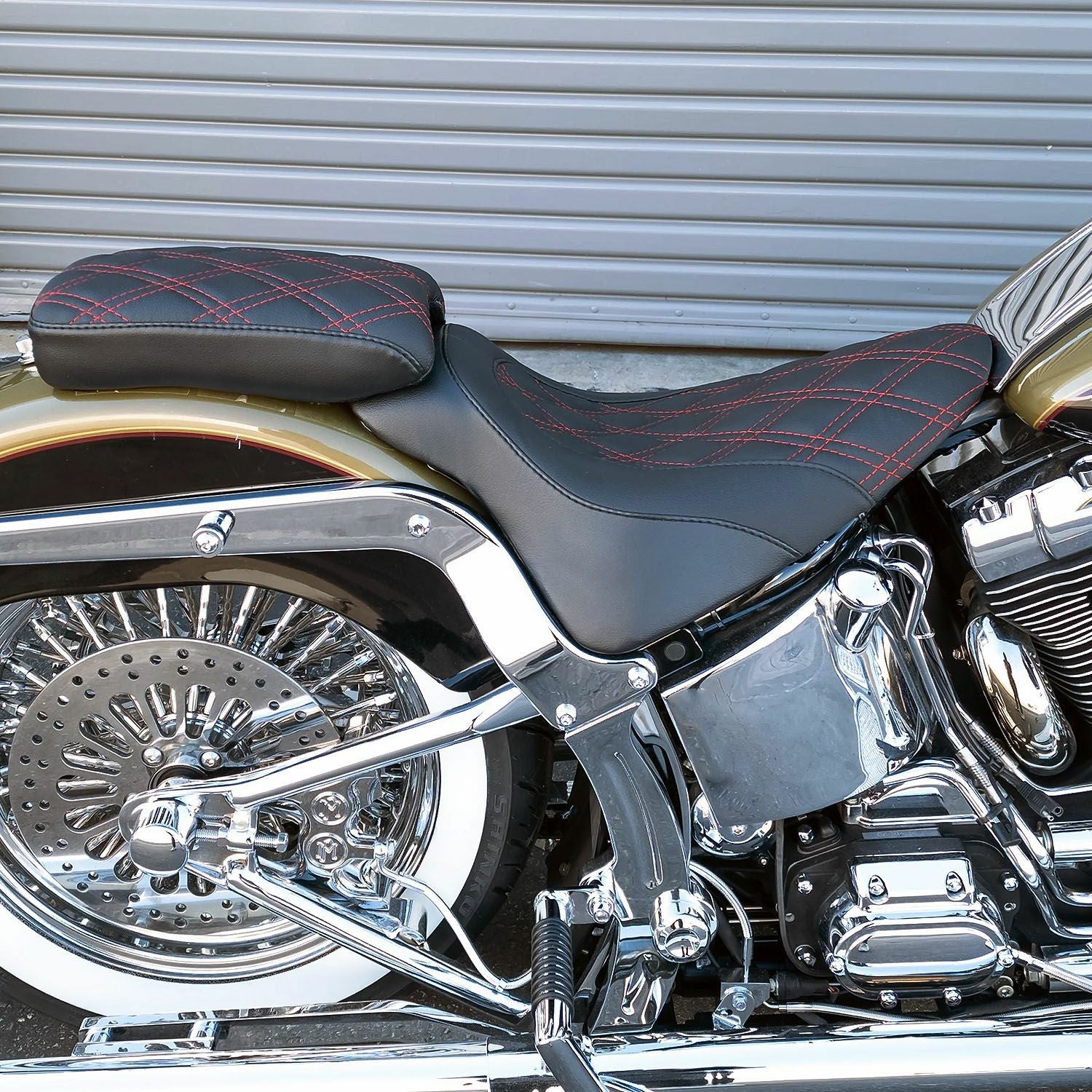 2000～2005 FLST/C/S/F ソロ＆パッセンジャーシート レッドダブル