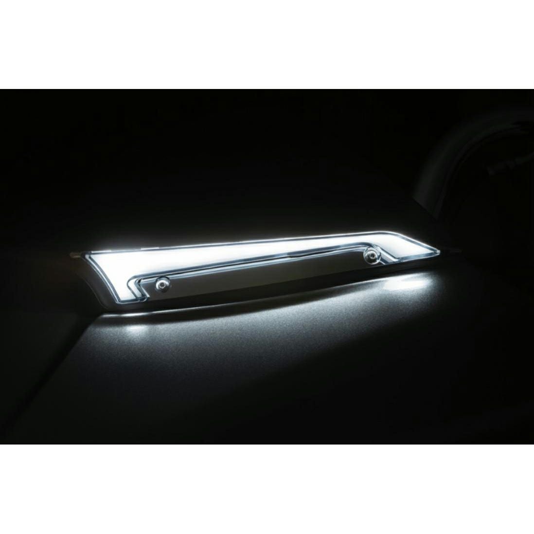 FLHT、FLHX トレーサー LED ウィンドシールドトリムライト (クローム