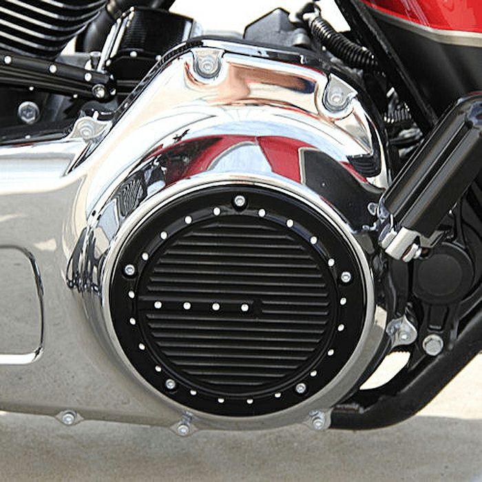 M8ソフテイル ディンプル・ダービーカバー (ブラック) Covingtons