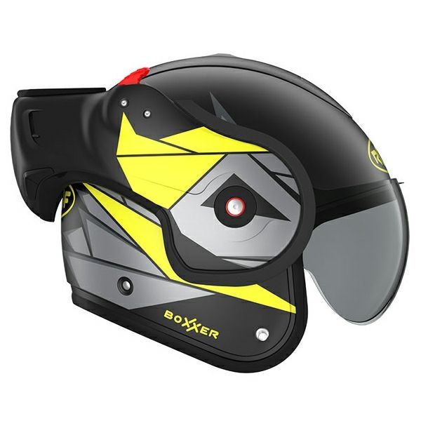 ROOF BOXER ヘルメット イエロー/ブラック フルフェイス システムヘルメット 「BOXXER」 HAWK ブラック/イエロー