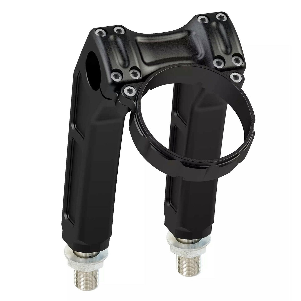 M8ソフテイル ローライダーS Clubstyle 7インチ プルバックライザー 1.25インチクランプ (ブラック) Thunderbike 3